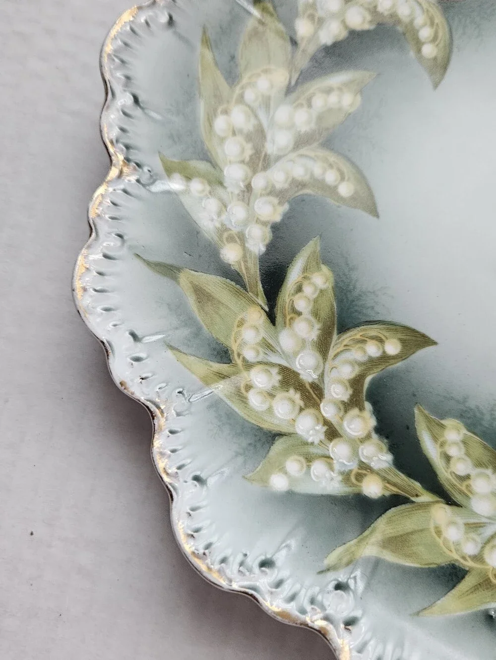 Vintage RC Rosenthal Bavaria Monbijou Lily of the Valley Hand Painted Gold Trim